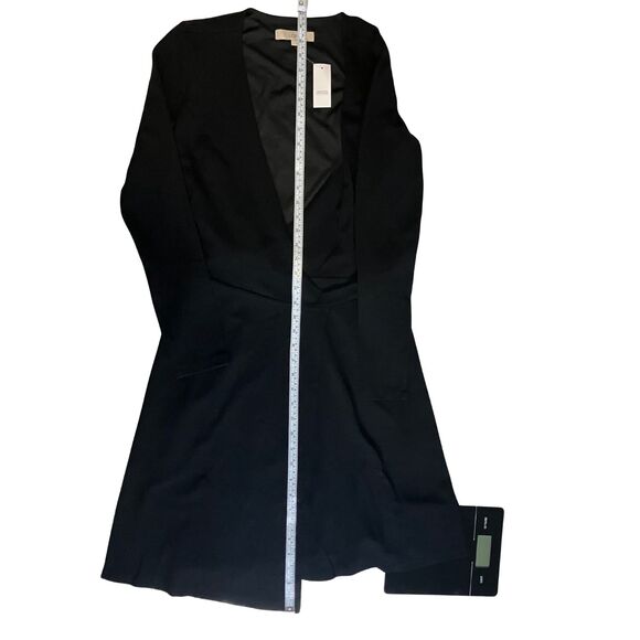 LOFT Black Wrap Dress Long Sleeve V-Neck Size Small Tall NWT - Picture 4 of 6